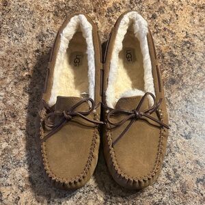 UGG Brown Suede Moccasin Slippers